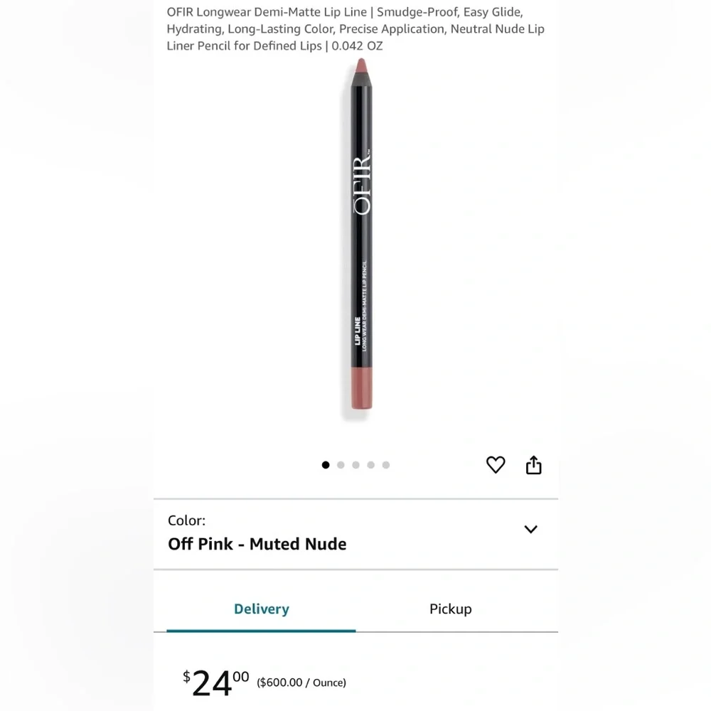 Lip Liner | Smudge-Proof, Easy Glide, Hydrating, Long-Lasting Demi-Matte
